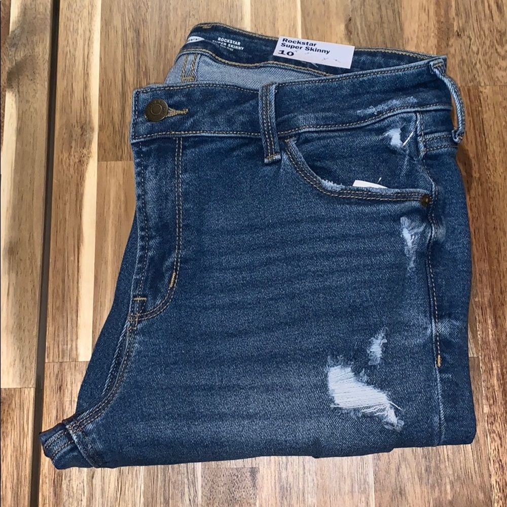 Old navy blue jeans